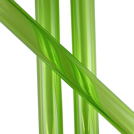 Chinese Transparent Lime Green Tubing 25 x 4mm - 4ft