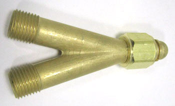 Y Connector For Oxygen, Standard "B" Size Fittings
